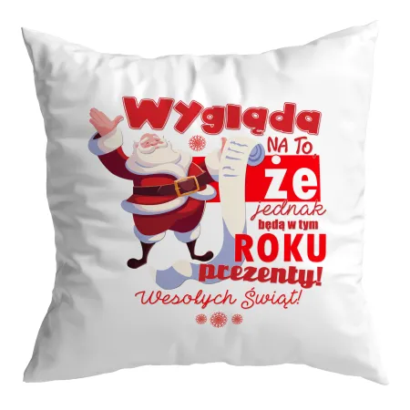 Poduszka BOŻE NARODZENIE Jednak będą w tym roku prezenty!